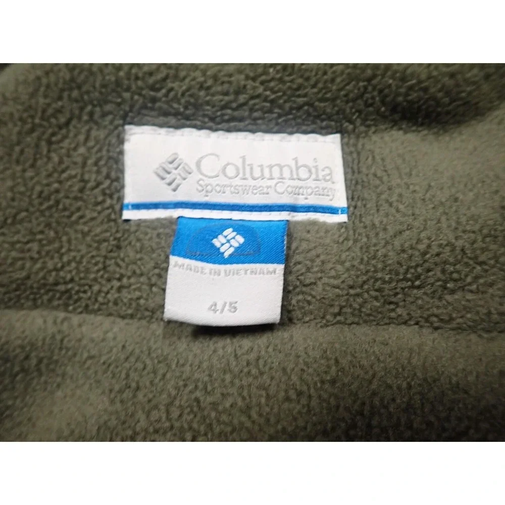Columbia Omni-Shield Jacket Boys 4/5 Navy Blue Excellent Insulated Hooded Coat